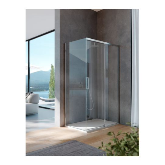 Box doccia 80x120 Cromo apertura Destra