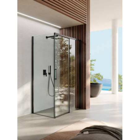 Box doccia 70x120 Nero opaco apertura Destra