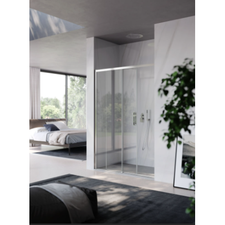 Porta scorrevole 140 Cromo apertura Sinistra