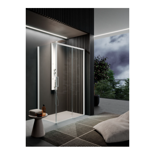 Box doccia 80x120 Bianco opaco apertura Destra