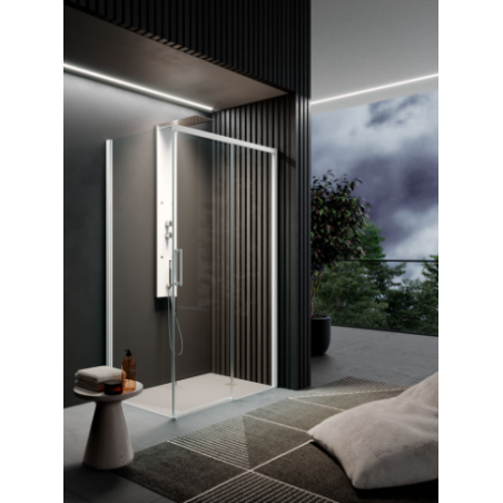 Box doccia 80x120 Bianco opaco apertura Destra