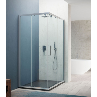 Box doccia 80x80 Cromo doppio scorrevole