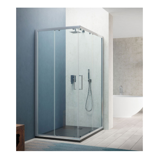 Box doccia 80x80 Cromo doppio scorrevole