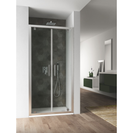 Parete doccia con porta Saloon Jolly 90 Cromo