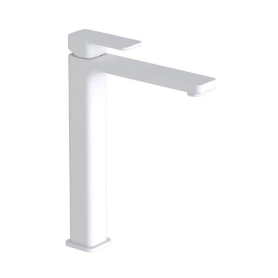 EURORAMA Miscelatore lavabo alto TONO con piletta click clack bianco